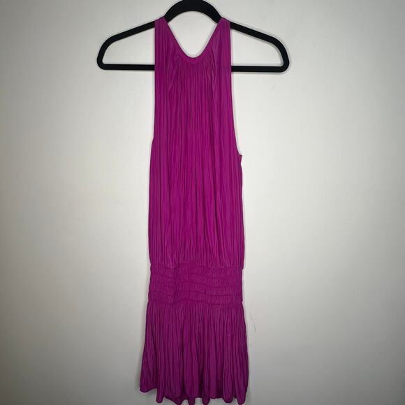 Ramy Brook Paris Magenta Mini Dress Size Large - Picture 2 of 8